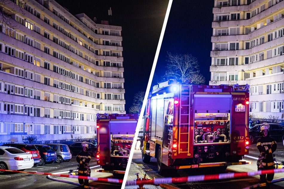 Brand in Hochhaus löst Großeinsatz aus: Fünf Verletzte