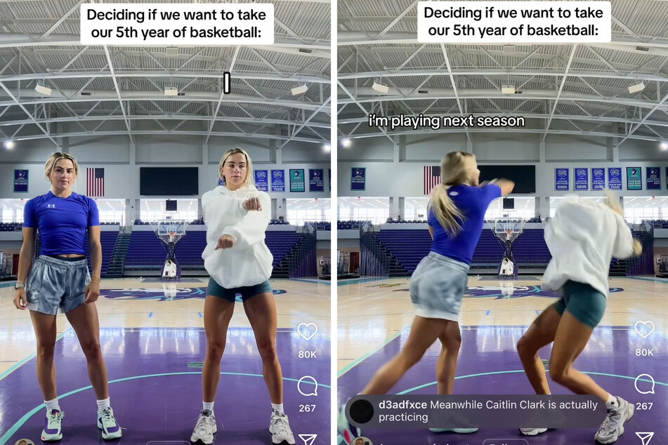 The Cavinder twins shared a hilarious glimpse into their thoughts on returning to college basketball in a viral Instagram reel.