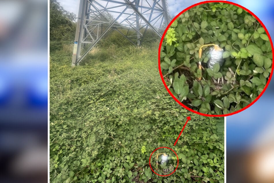 Die gefundene Kugelbombe hatte ungefähr die Größe eines Handballs und war komplett mit Klebeband umwickelt.