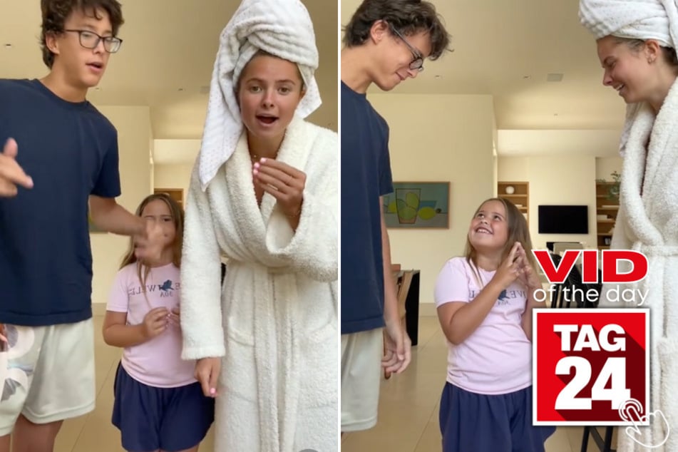 Today's Viral Video of the Day features a trio of siblings who participated in a hilarious TikTok trend.