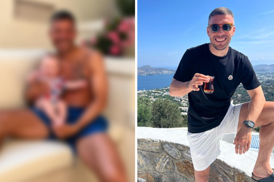 Lukas Podolski teilt Foto aus dem Urlaub: Doch eine Person stiehlt ihm die Show!