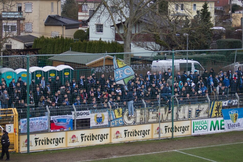 Etliche CFC-Fans waren am Sonntagnachmittag in Leipzig, um das Spiel zu verfolgen.