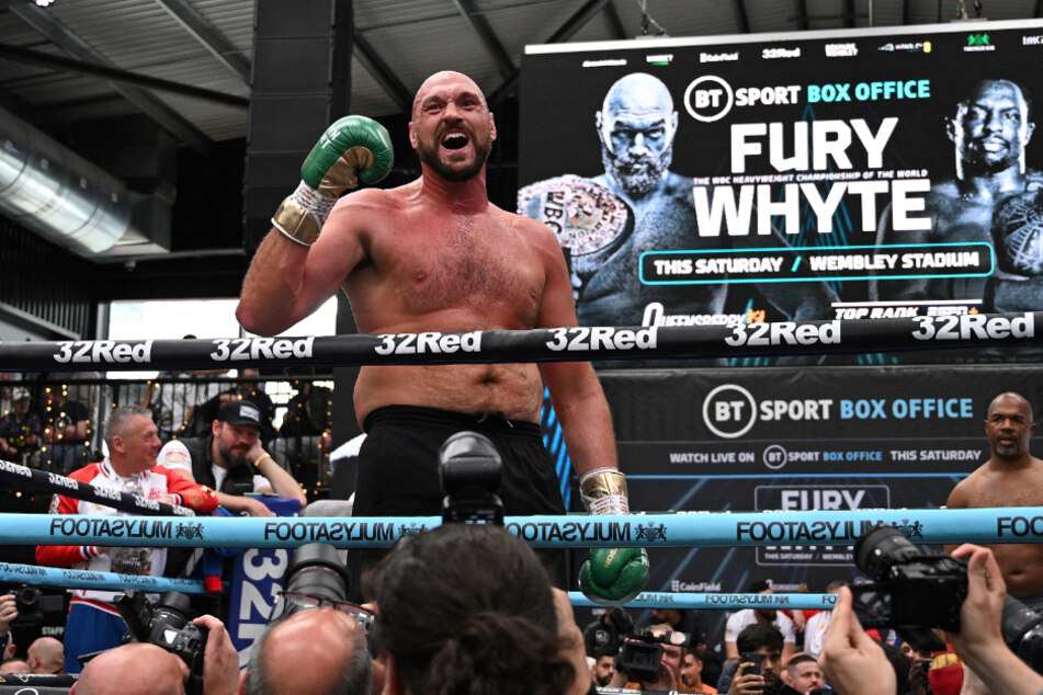 Ungeschlagen in den Ruhestand? Tyson Fury (34) gewann auch seinen bislang letzten Kampf gegen Dillian Whyte (34).