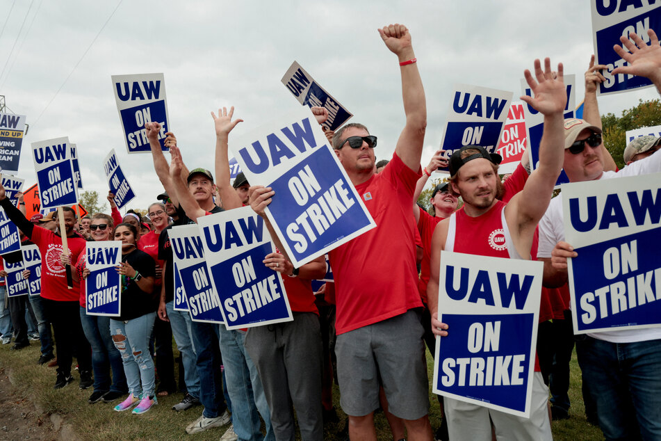 United Auto Workers members are holding the line in their historic Stand Up strike against the Big Three carmakers.