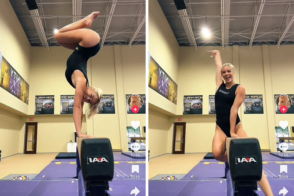 Olivia Dunne flaunts insane balance skills in viral TikTok