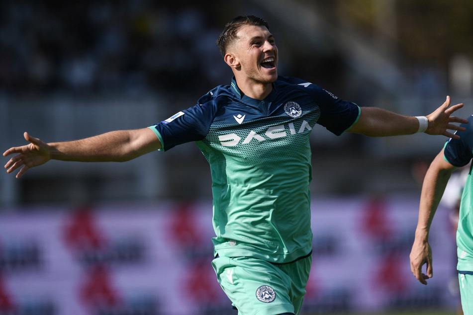 Großer Jubel: Beim Spiel gegen Spezia Calcio sorgte Lazar Samardzic (19) mit seinem Treffer für den 1:0-Sieg seines Teams Udinese Calcio.