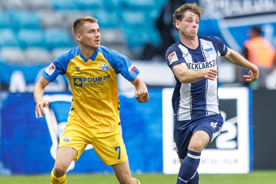 Leon Jensen (29, r.) hat Hertha BSC nach nur einem Jahr wieder verlassen.