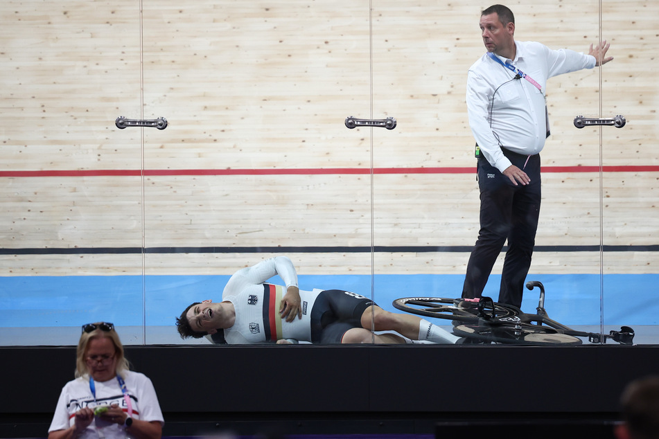 Luca Spiegel lag aussichtsreich im Rennen um das Keirin-Finale, musste seine Hoffnungen nach einem Sturz aber begraben.