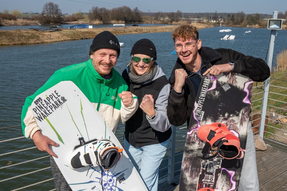 Wakepark-Chefs Jan Palaty und Silke Künzel sowie Pascal Sobeck freuen sich schon jetzt auf das Festival.