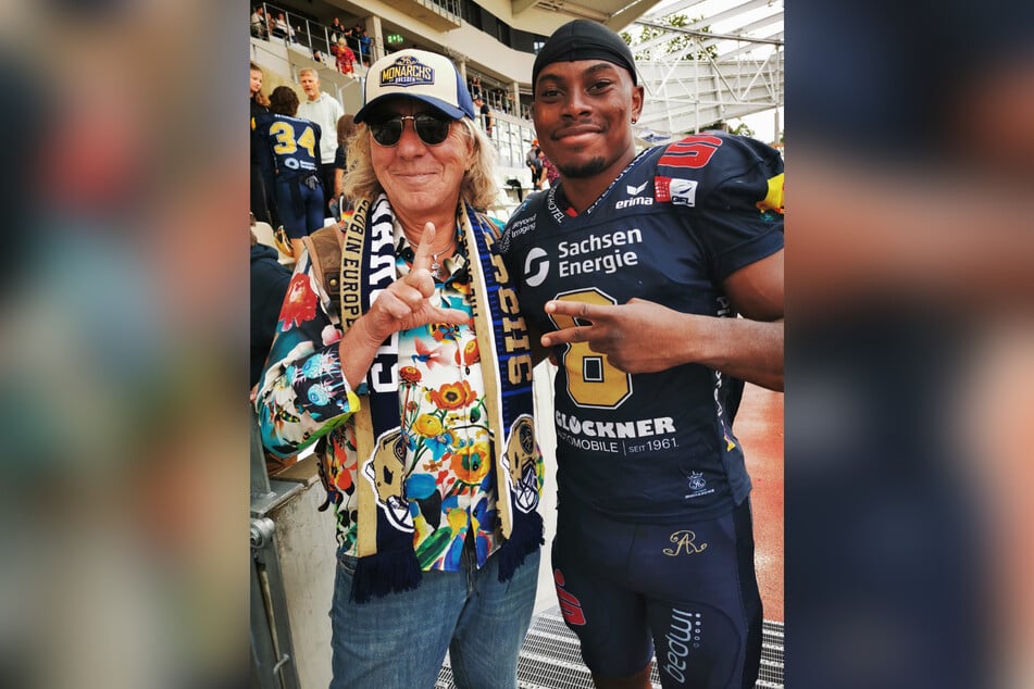 Lutz Pfau - alias Lackschuh Experience - ist den Dresden Monarchs förmlich verfallen.