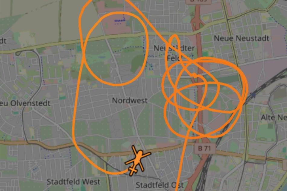 Der Hubschrauber kreiste am Donnerstagabend über Magdeburg und wurde für eine Suchmaßnahme hinzugerufen.