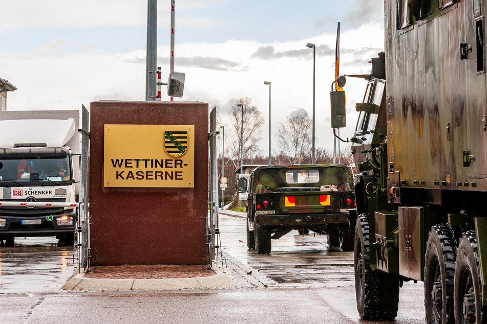 Die Wettiner Kaserne in Frankenberg ist Etappenziel. Im Rastraum können die GIs für eine Stunde ein Coffee-Break einlegen.