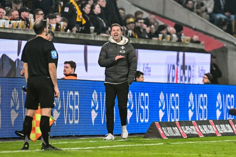 Darmstadt-Trainer Florian Kohfeldt war damals außer sich aufgrund der Schiedsrichter-Entscheidung.