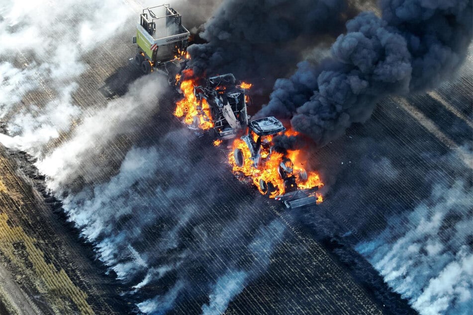 Durch den Brand wurde eine etwa 5000 Quadratmeter große Fläche beschädigt.
