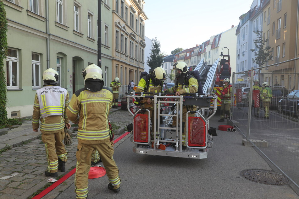 Die Leisniger Straße und die Bürgerstraße waren wegen des Einsatzes gesperrt.