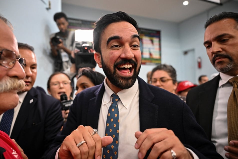 Zohran Mamdani leaves a press conference celebrating his primary victory with leaders and members of the city’s labor unions on July 2, 2025.