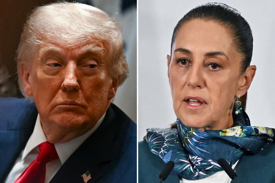 Mexican President Claudia Sheinbaum (r.) has expressed optimism about the talks as her US counterpart Donald Trump piles on pressure.