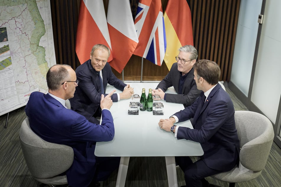 Die vier europäischen Staats- und Regierungschefs kommen heute bei einem Treffen in Kiew zusammen.
