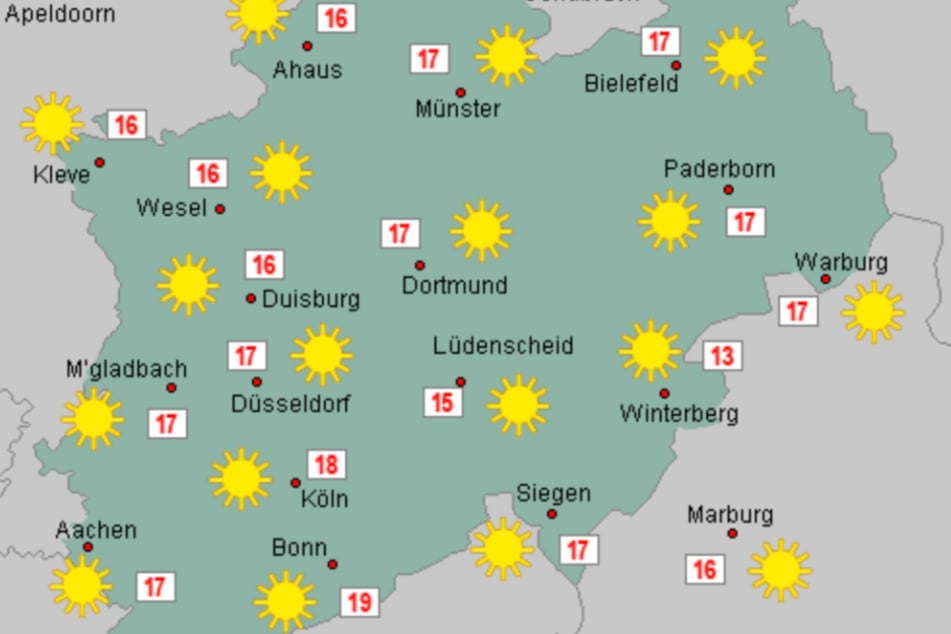 Angesichts der aktuellen Wetteraussichten für NRW kann die Winterjacke guten Gewissens im Schrank bleiben.