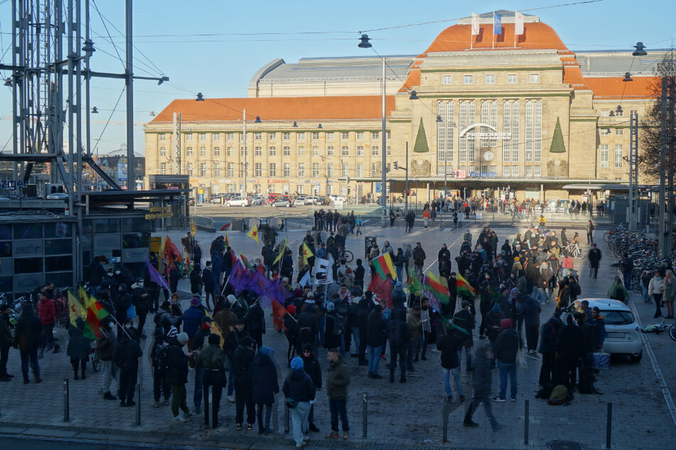 Auch in Leipzig versammelten sich etwa 200 Menschen.
