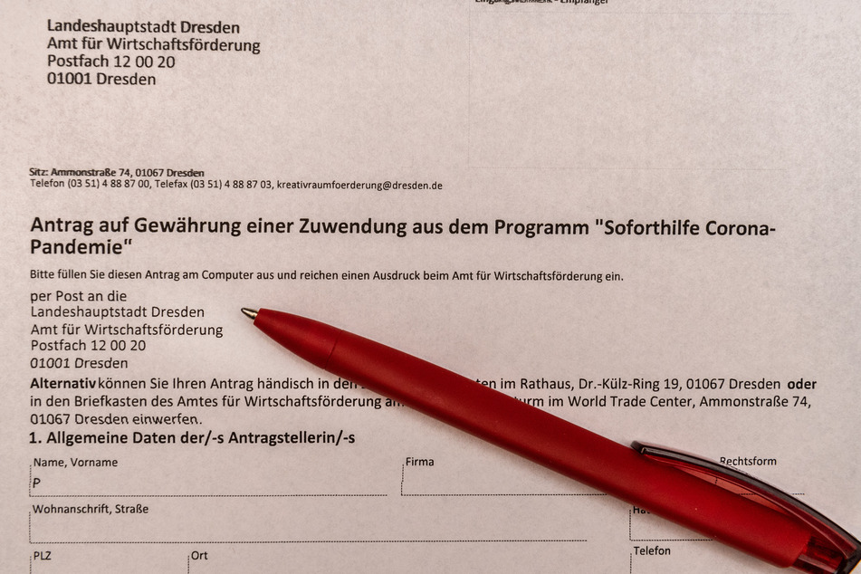 So sieht der Antrag auf Soforthilfe aus.