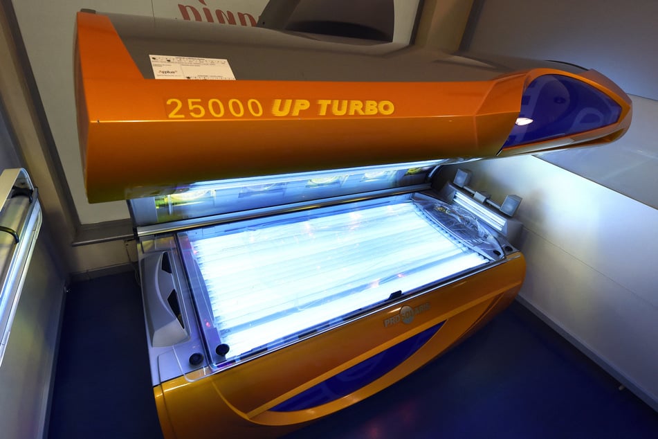 GERAA tanning bed or sunbed is pictured at a salon in Madrid on August 25, 2015.