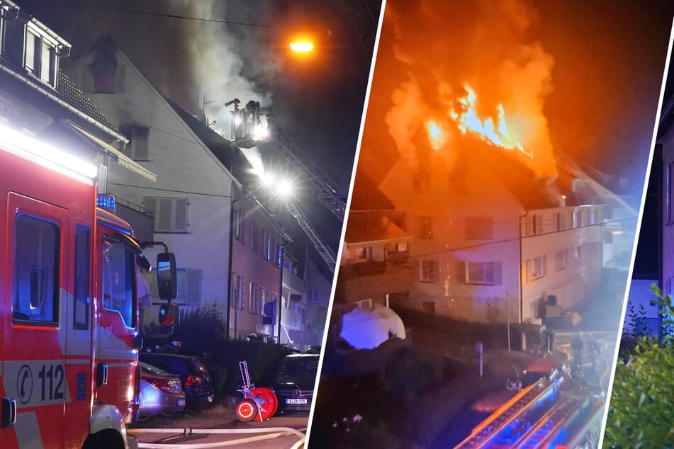 Stuttgart: Dachstuhl in Flammen! Feuerwehr findet bei Löscharbeiten Toten