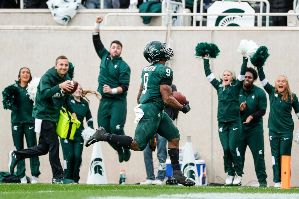 Michigan State running back Kenneth Walker III rushed for all five of his team's touchdowns in their Saturday afternoon win.