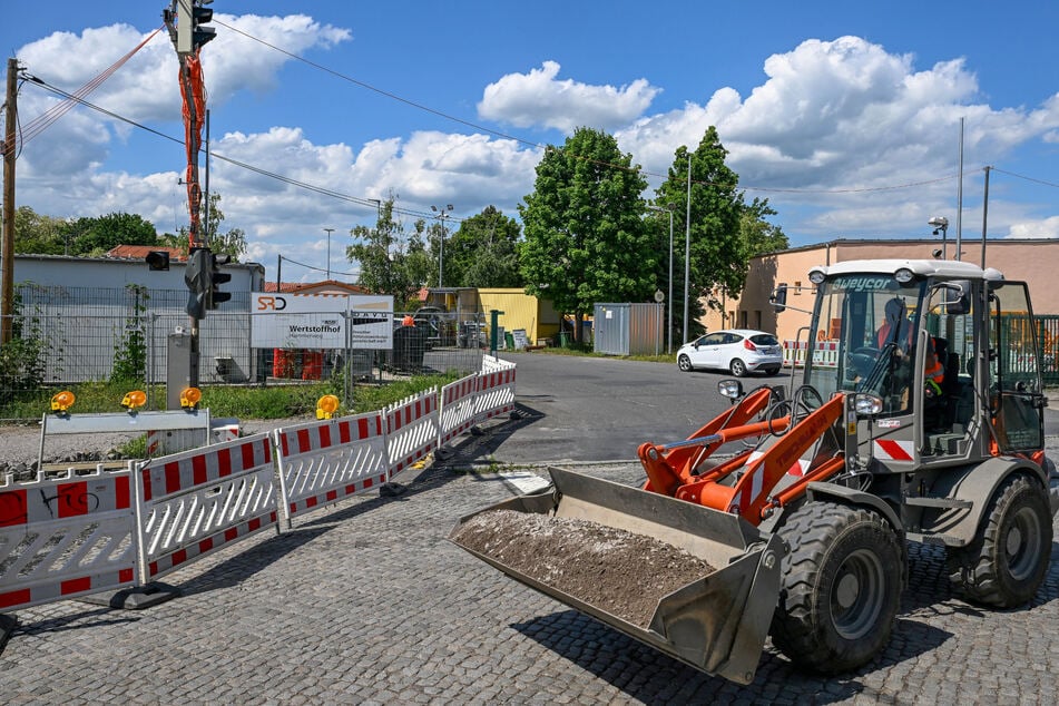 Unweit des Wertstoffhofes am Hammerweg liegt die Zufahrt zum geplanten Kraftwerksgelände.