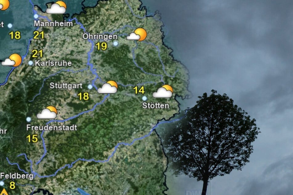 So wird das Wetter am Samstag in Baden-Württemberg. (Fotomontage)