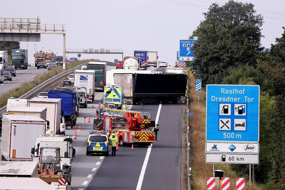 Kurz vor dem Dresdner Tor krachte es zwischen zwei Lkw.