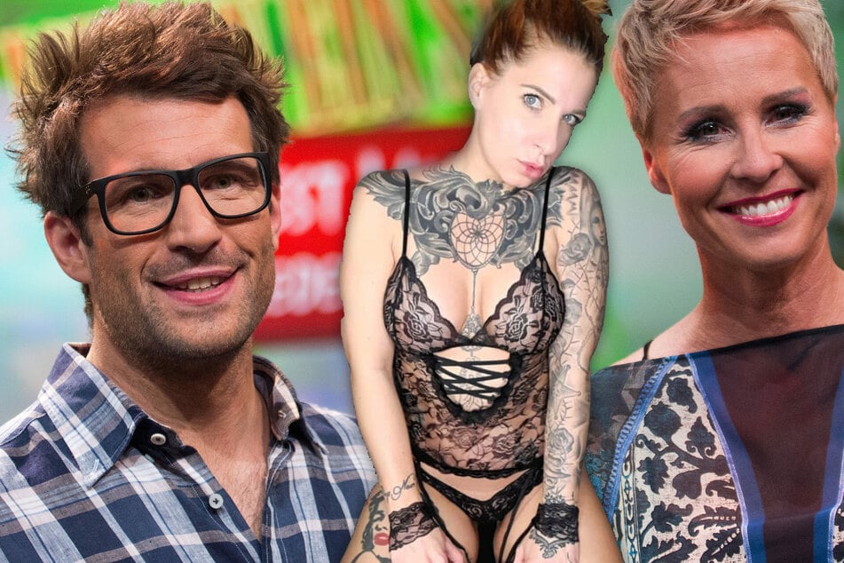 Fotomontage: Wird Ex-Pornodarstellerin Samy Fox (39, M.) etwa bald von Daniel Hartwich (42) und Sonja Zietlow (52) mit fiesen Dschungel-Prüfungen gepiesackt?