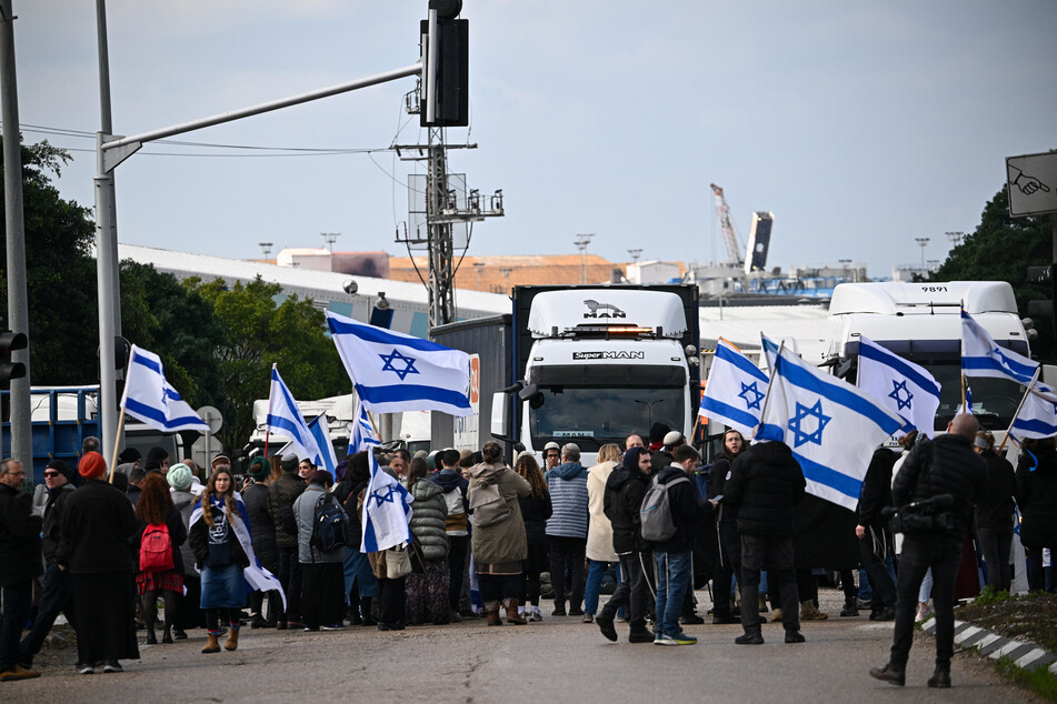 Israeli protesters have been blocking the entrance of aid trucks into Gaza for months.