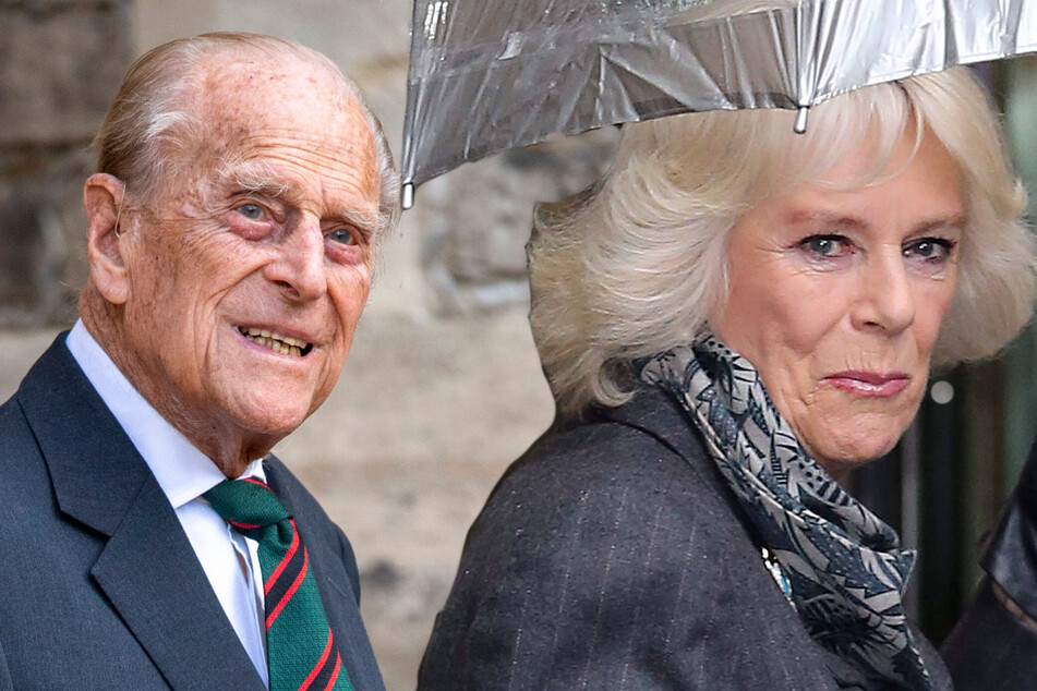 Duchess Camilla (r.) has revealed that Prince Philip (99) is "slightly improving."