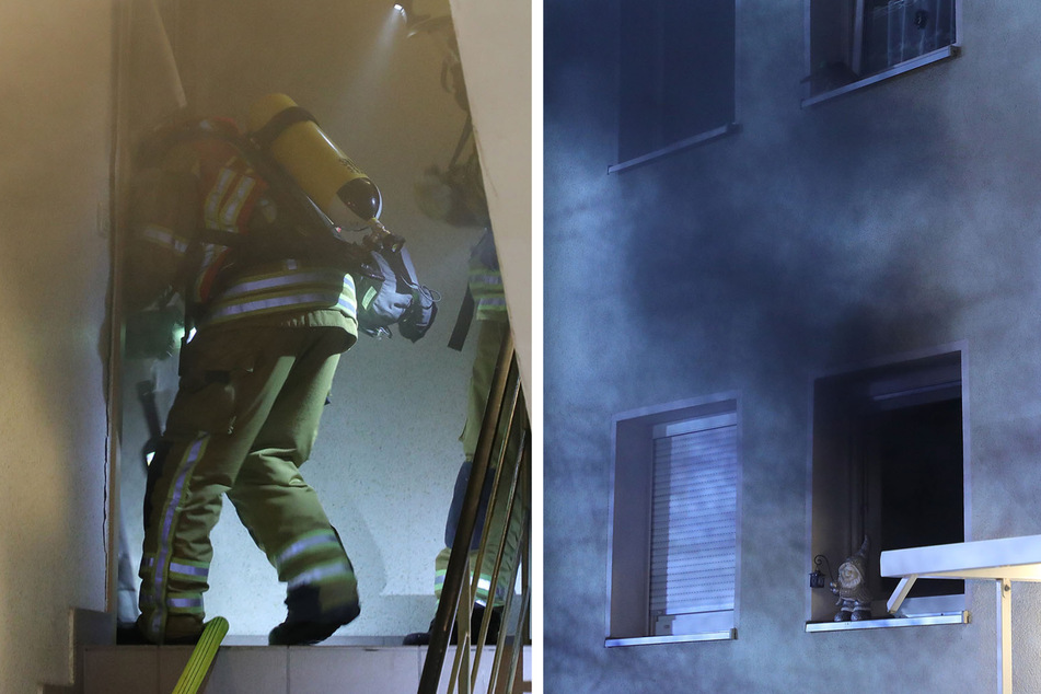 Dresden: Mieter nicht auffindbar: Feuerwehr dringt gewaltsam in brennende Wohnung ein