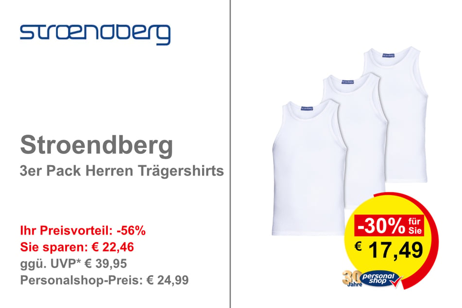Stroendberg 3er Pack Herren Trägershirts