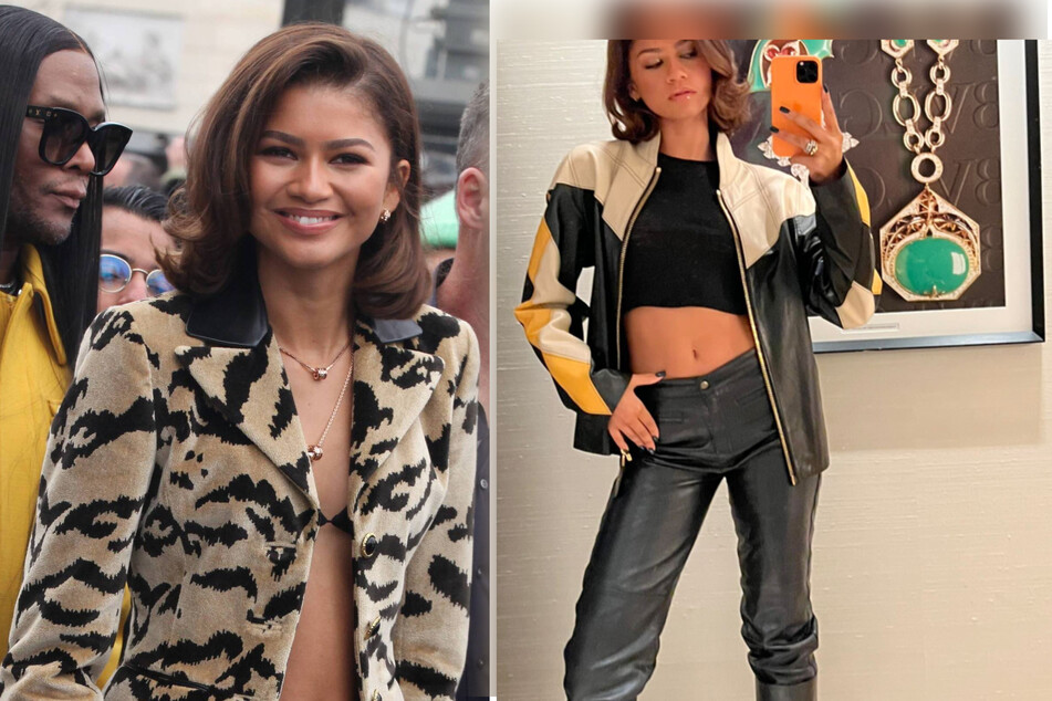Zendaya hits Paris Fashion Week afterparties rocking some leather