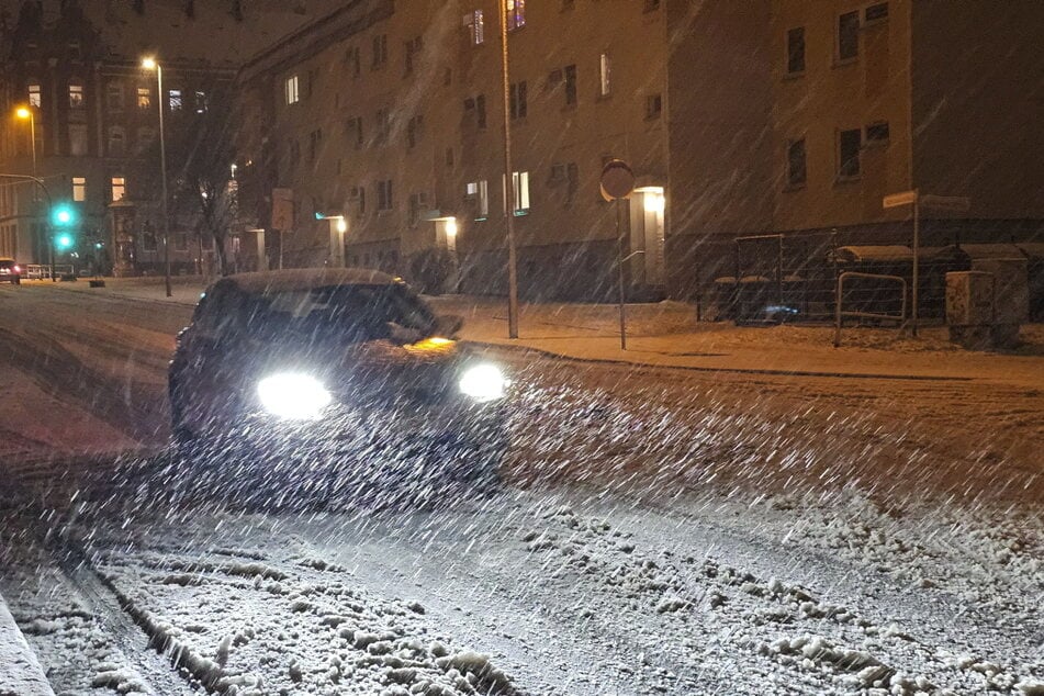 Unwetterwarnung: Starker Schneefall in Sachsen