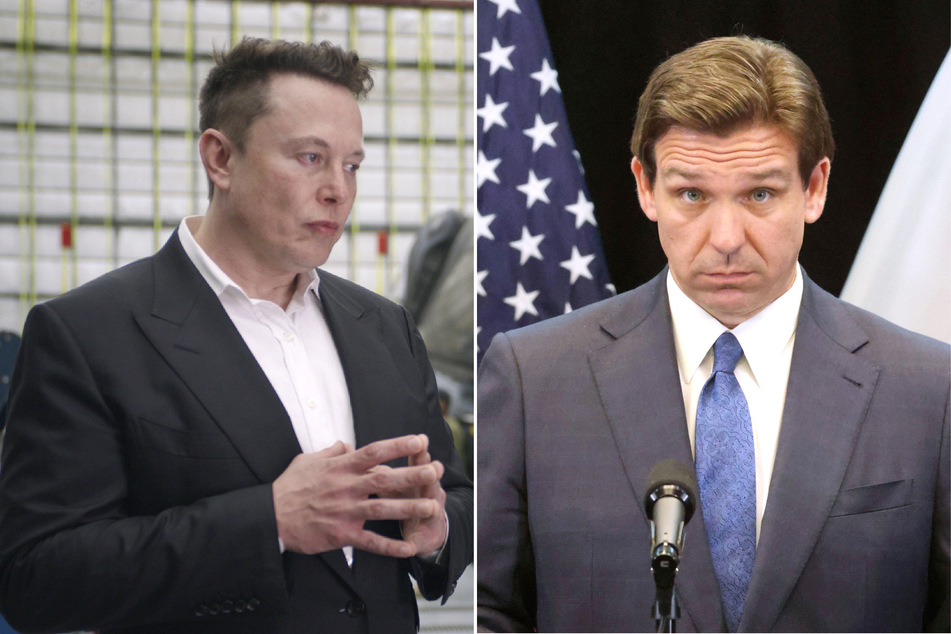 Governor Ron DeSantis (r.) and Elon Musk held their anticipated live audio conversation on Twitter about the Florida governor joining the 2024 presidential race.