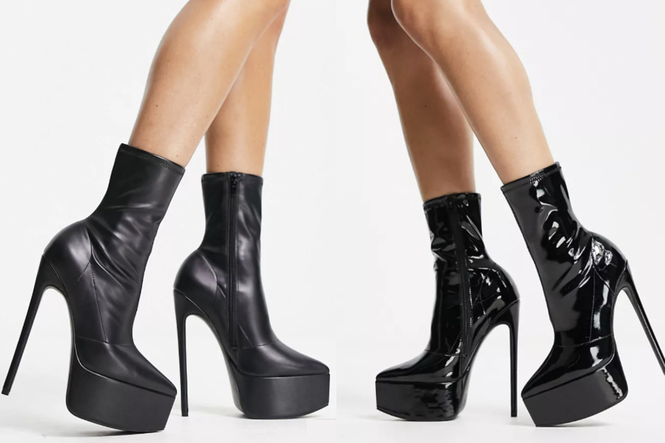 Electrify High-Heels-Stiefel in Schwarz sind ein echter Hingucker für breite Füße.