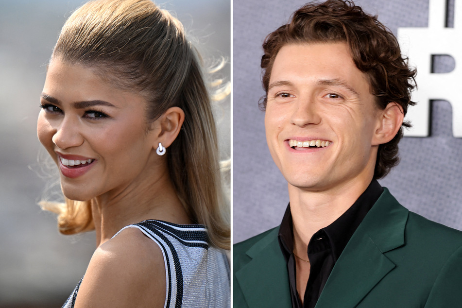 Zendaya (l.) and Tom Holland were spotted holding hands as they exited the opening night show of Romeo &amp; Juliet on the West End.