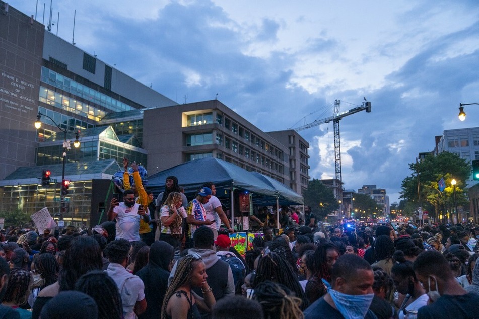 Attendees at this year's Moechella, a street festival mixing go-go music with the fight against gentrification now on its third edition.