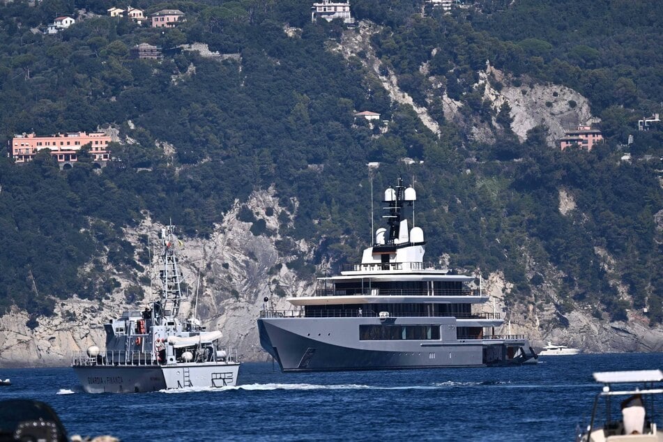 Die "Seven Seas" am Samstag vor der Küste von Portofino.