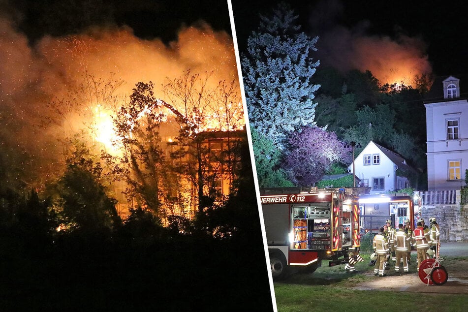 Dresden: Einsatz nach Großbrand in Loschwitz vorerst beendet: "Heiße Nacht" für Dresdner Feuerwehr!