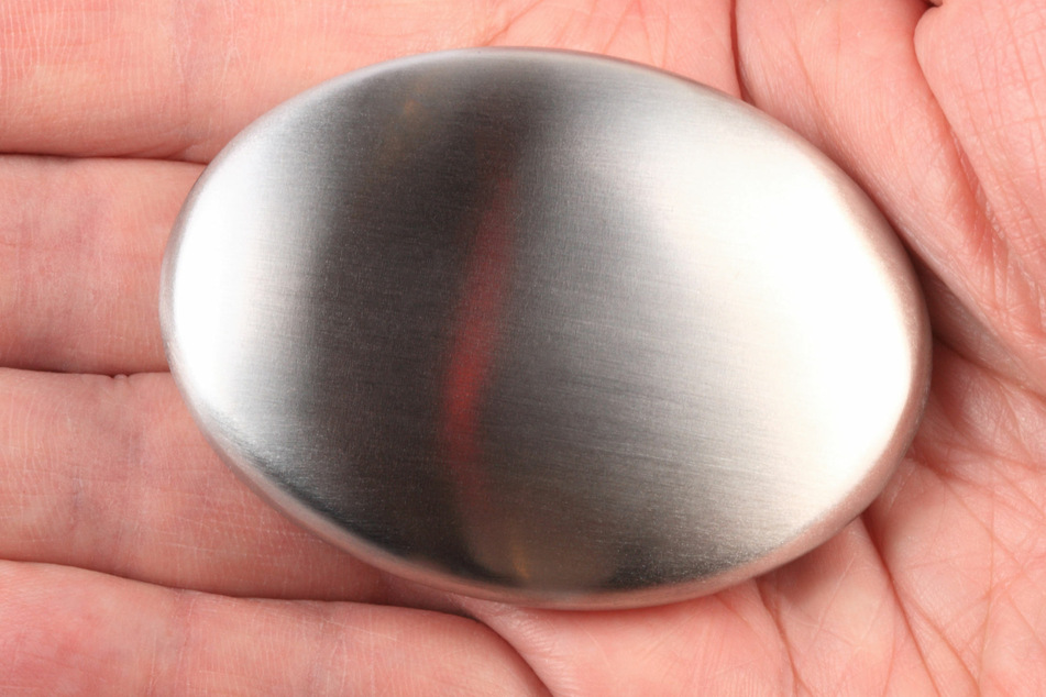 Stainless steel soaps like these are effective in fighting food odors on your hands.