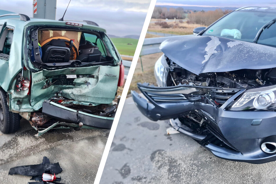 Unfall A17: Toyota kracht auf A17 in Peugeot: Ein Verletzter