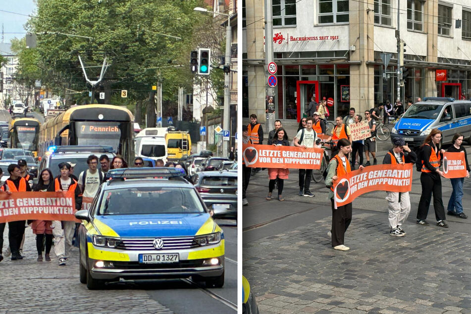 Dresden: "Letzte Generation" startet Lauf-Protest in Dresden: Verkehr beeinträchtigt