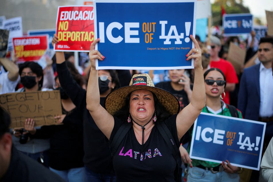 Protesters turned out to oppose violent ICE raids in Los Angeles as President Donald Trump's mass deportation program ratcheted up.