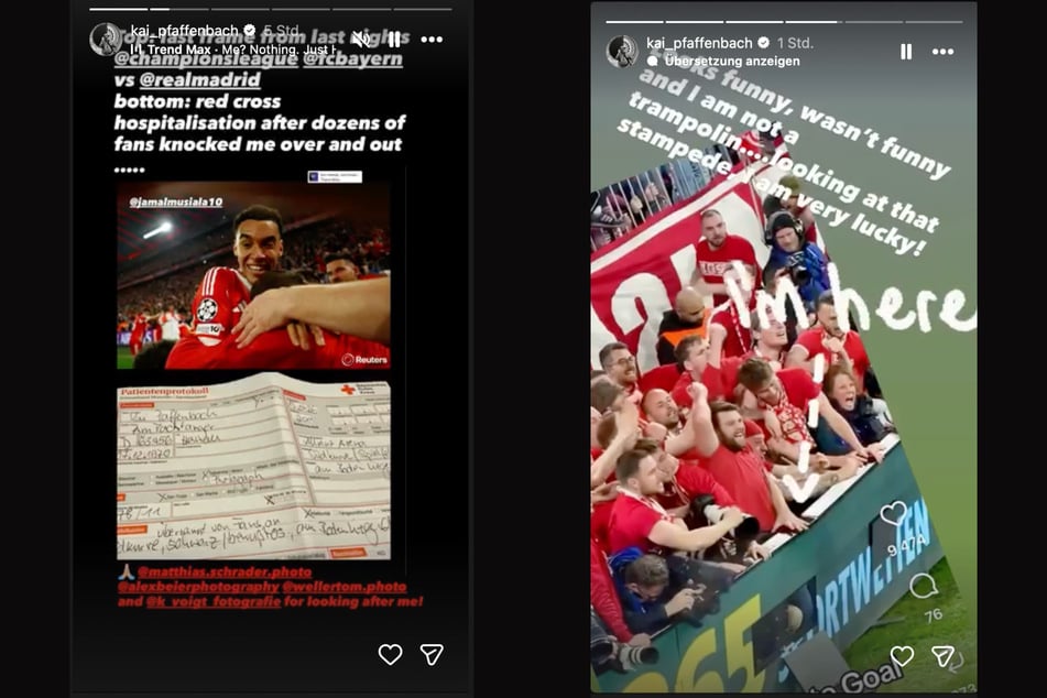 Auf Instagram sprach der Journalist über den Moment in der Allianz Arena.