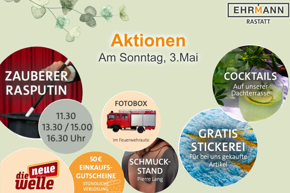 Möbel Ehrmann in Rastatt hat beim großen Shopping-Wochenende coole Aktionen vorbereitet.